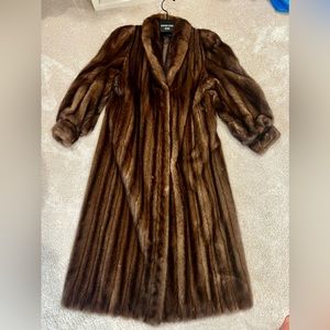 Natural Female Mink Coat 50" shawl collar, bracelet sleeves, appraised at $6995